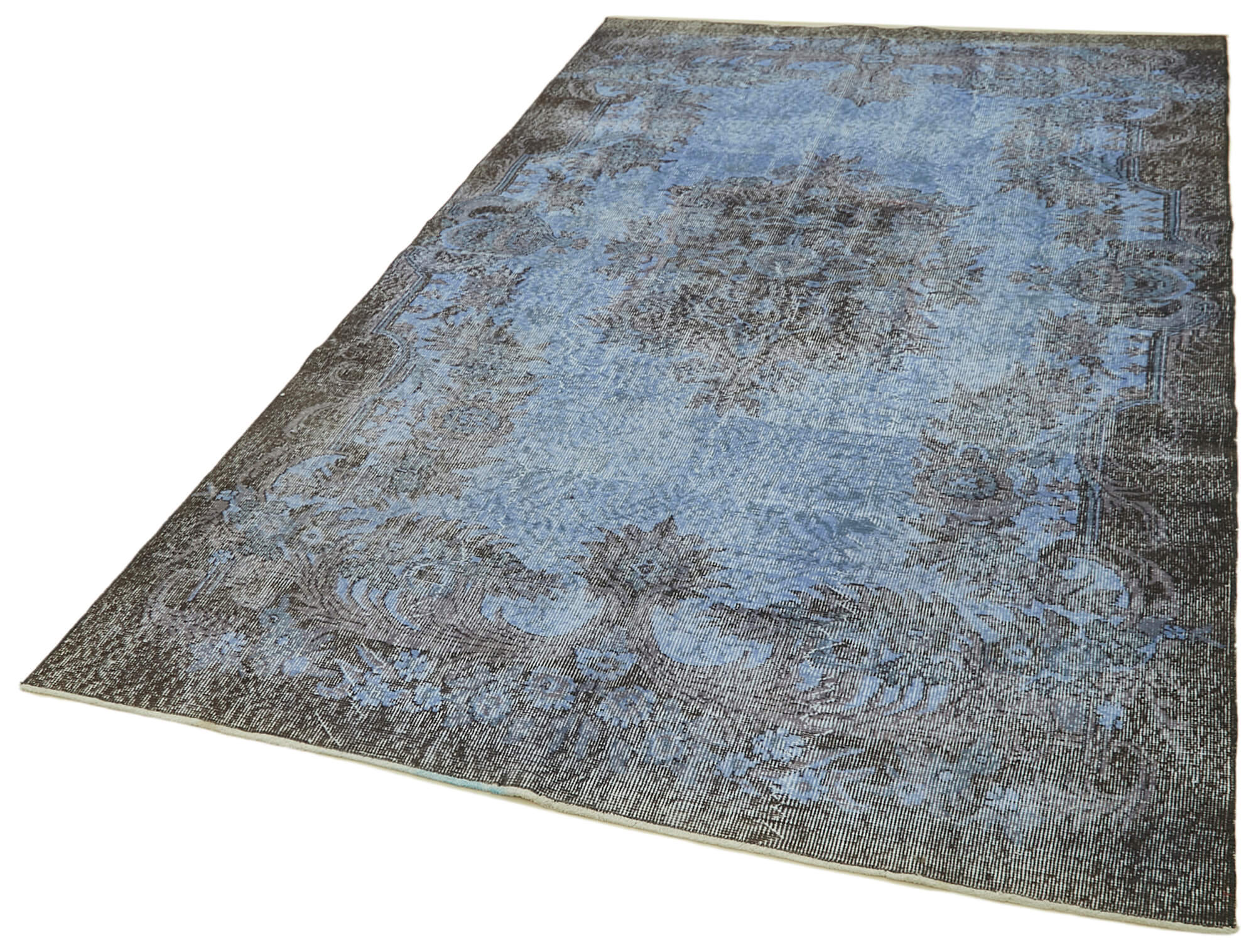 5 x 10 Blue Overdyed Rug - 5909