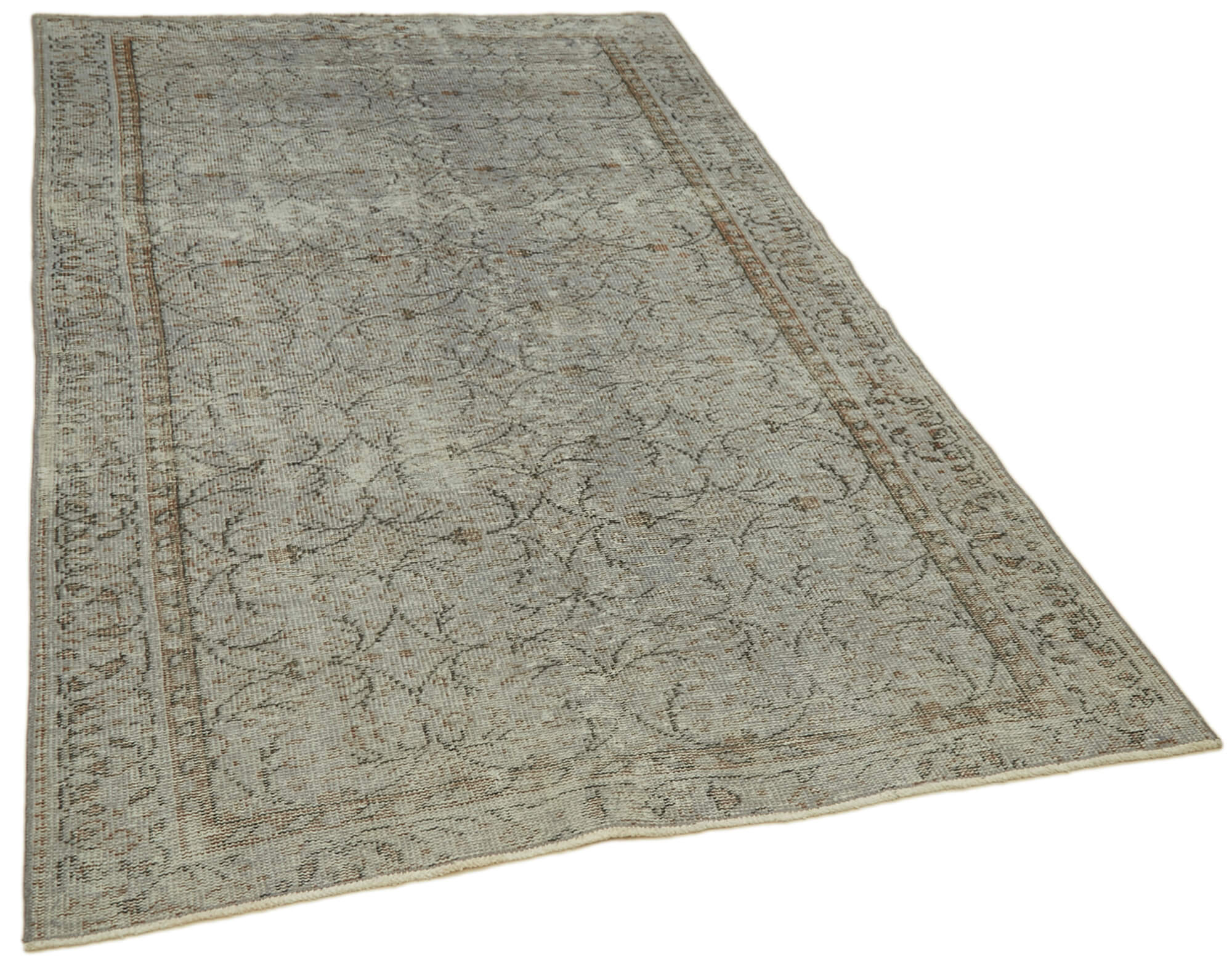 5 x 8 Grey Overdyed Rug - 5924