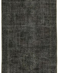 5 x 9 Black Overdyed Rug - 5925