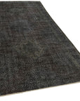 5 x 9 Black Overdyed Rug - 5925