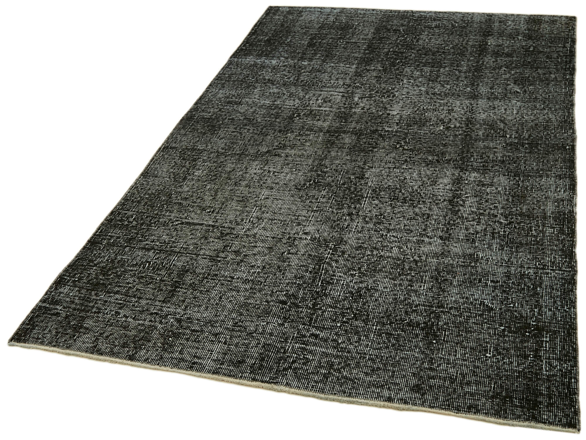 5 x 8 Black Overdyed Rug - 5931