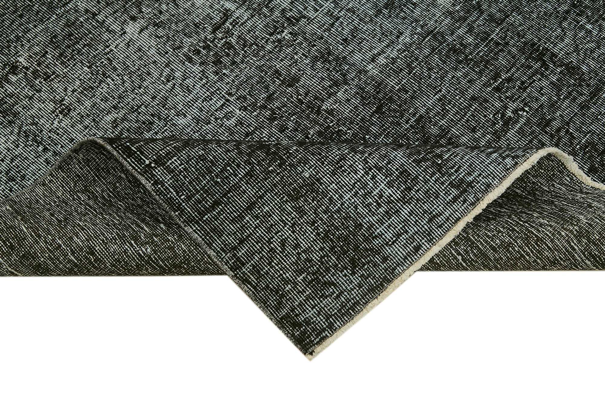 5 x 8 Black Overdyed Rug - 5931