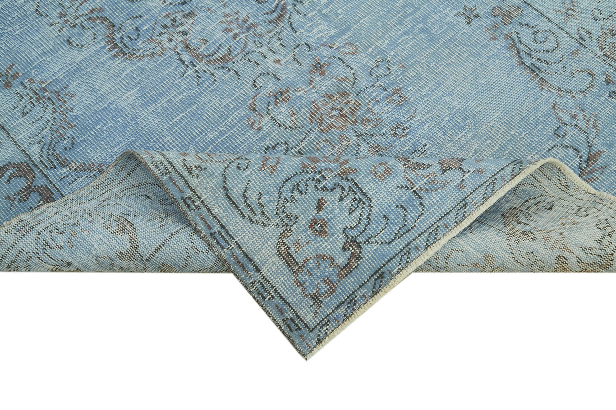 5 x 9 Blue Overdyed Rug - 5938