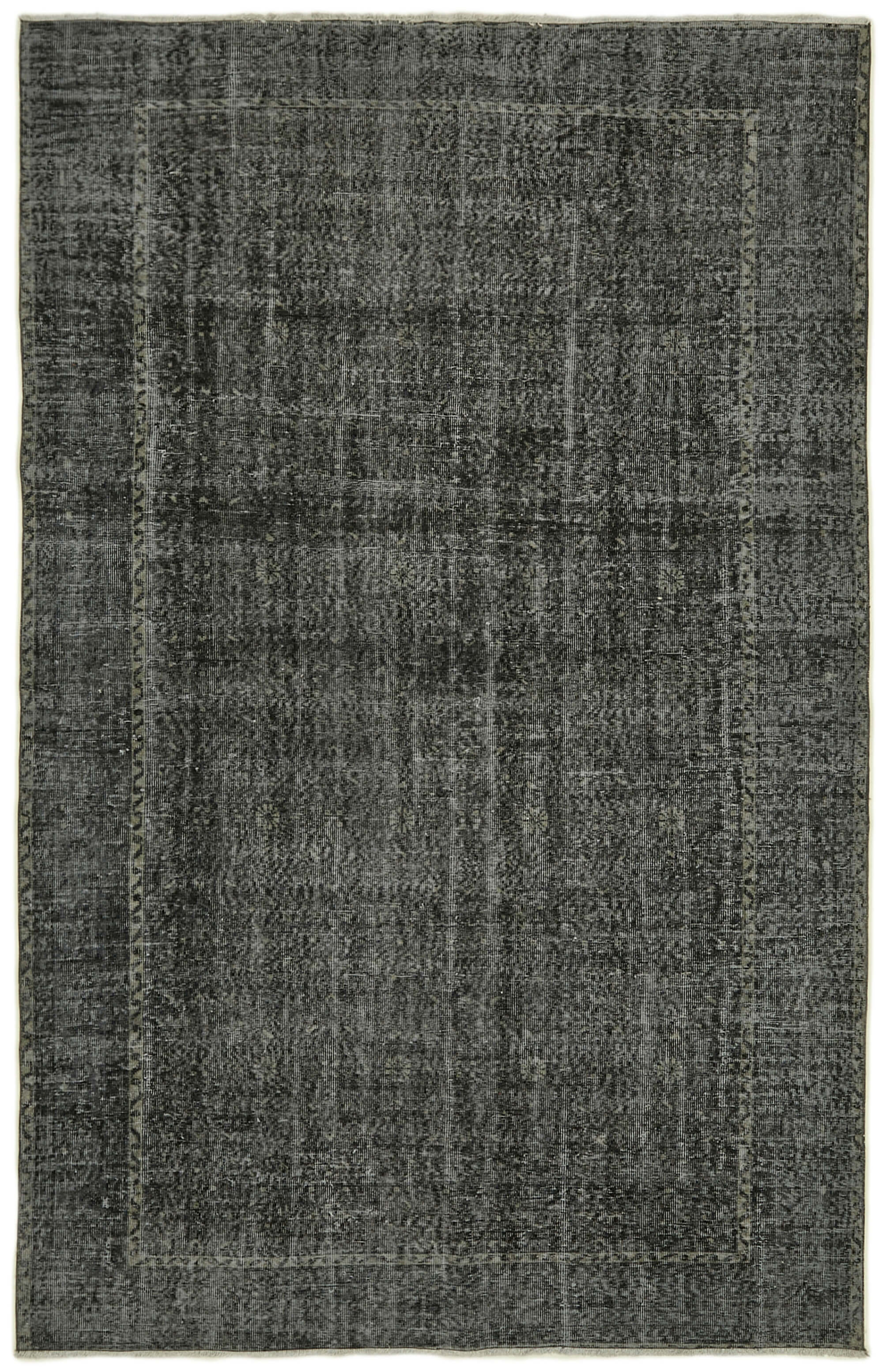 6 x 10 Black Overdyed Rug - 5943