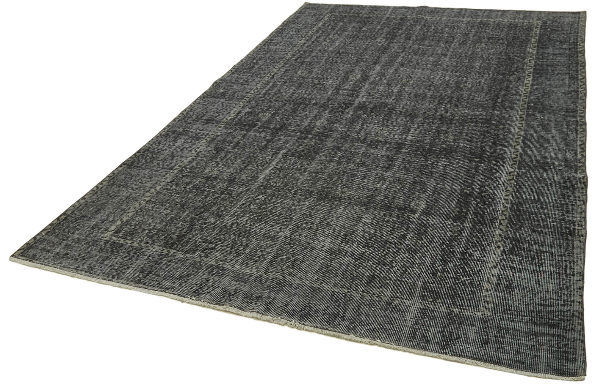 6 x 10 Black Overdyed Rug - 5943