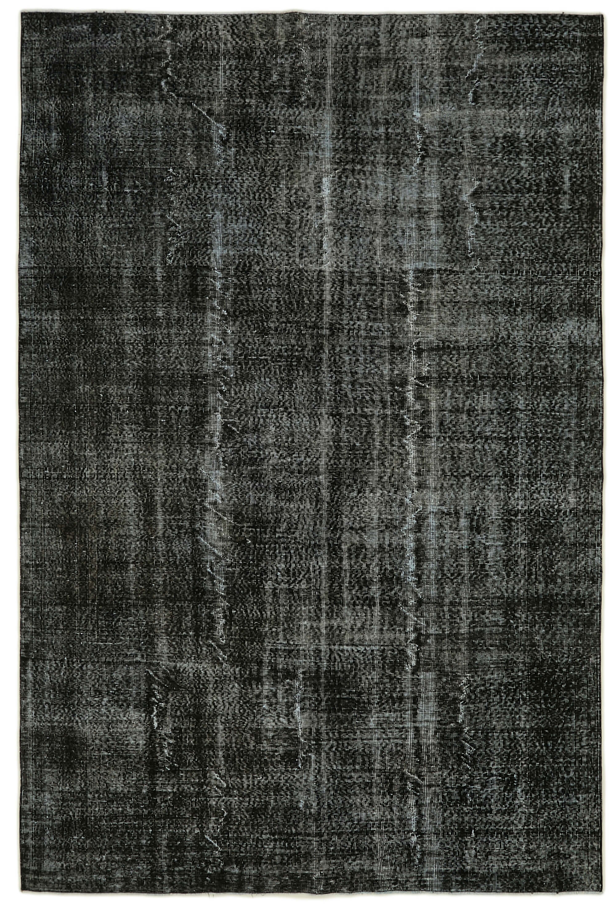 7 x 10 Black Overdyed Rug - 5945