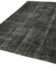 7 x 10 Black Overdyed Rug - 5945