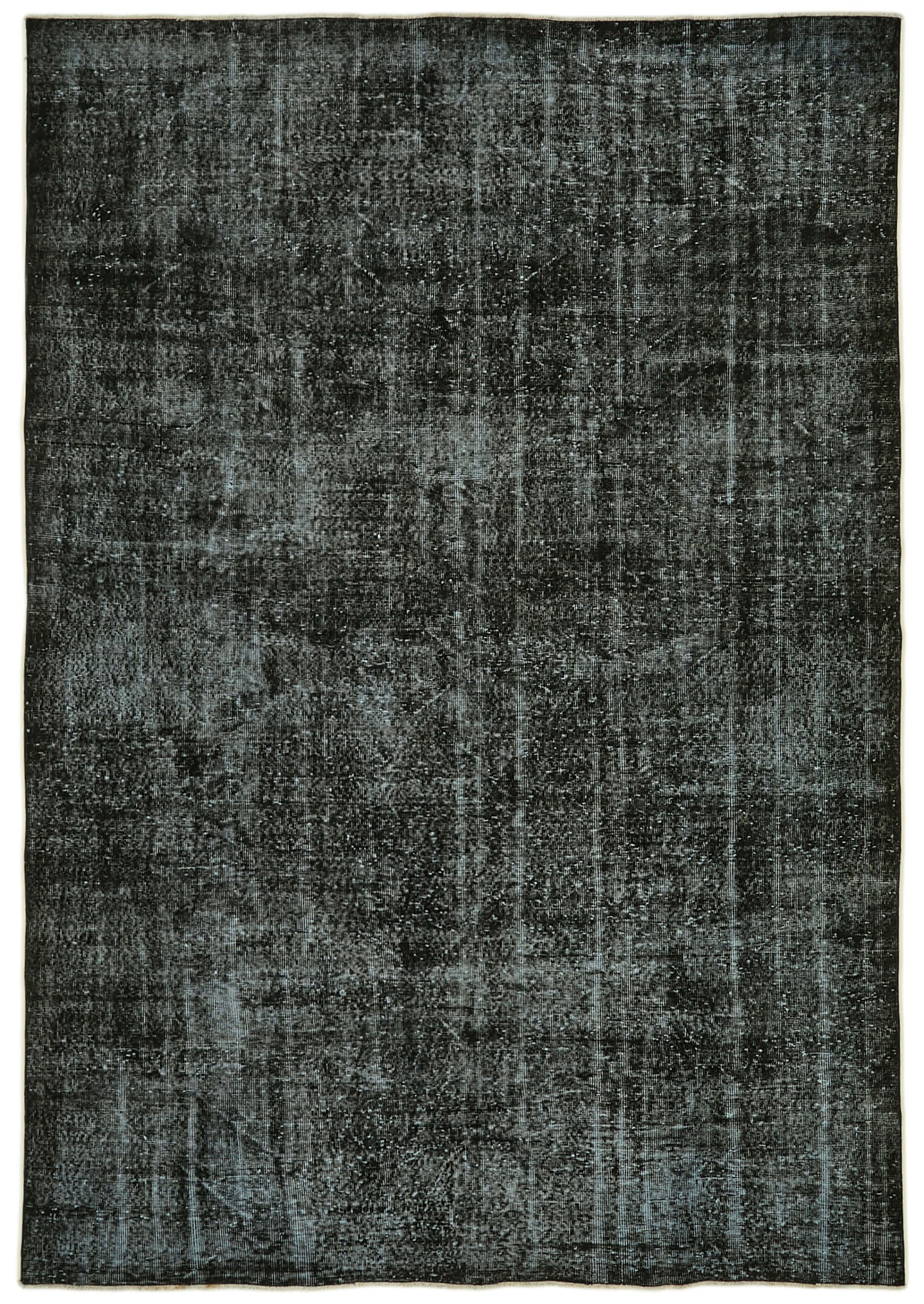 7 x 10 Black Overdyed Rug - 5946