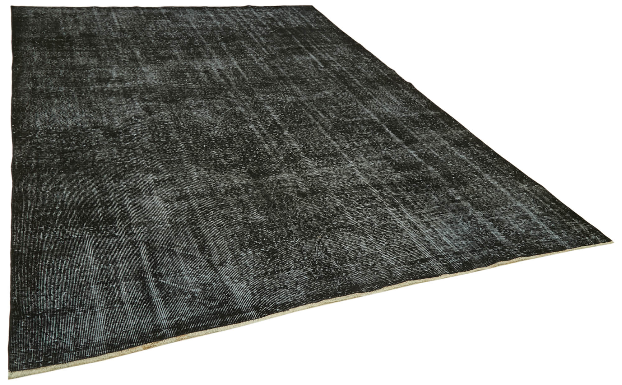 7 x 10 Black Overdyed Rug - 5946