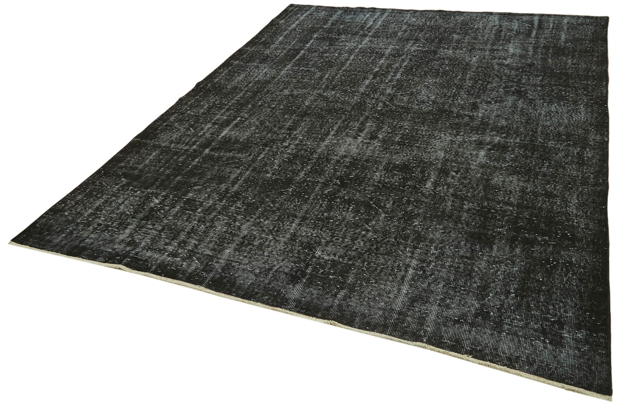 7 x 10 Black Overdyed Rug - 5946