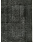 7 x 10 Black Overdyed Rug - 5949