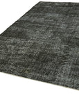 7 x 10 Black Overdyed Rug - 5951