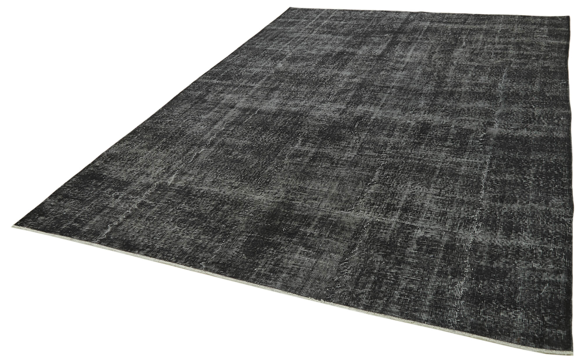 7 x 10 Black Overdyed Rug - 5954