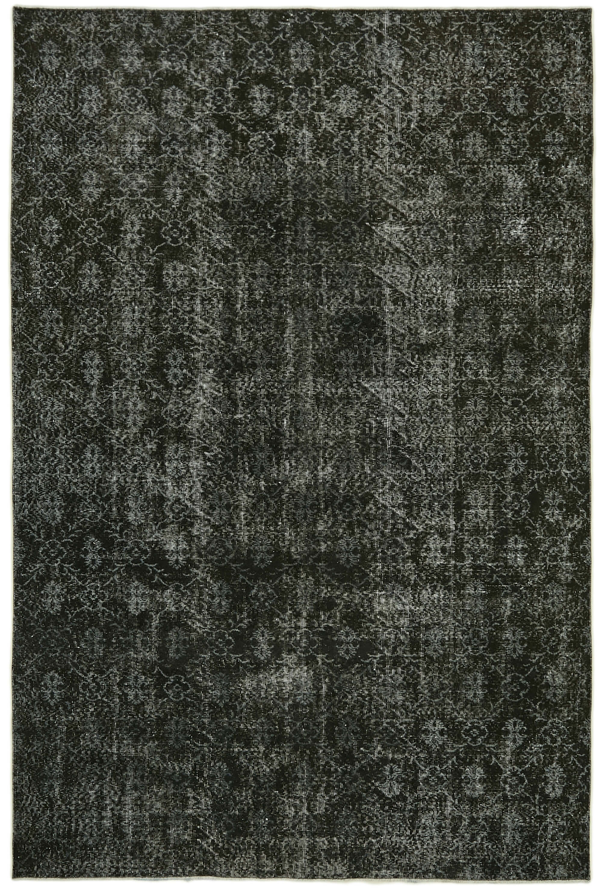 7 x 11 Black Overdyed Rug - 5956