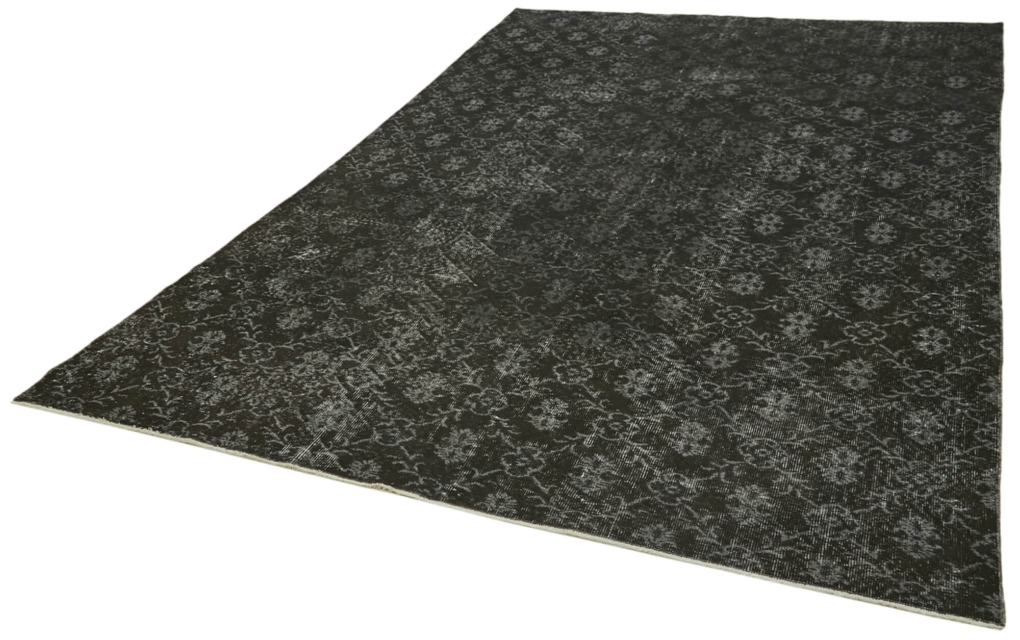 7 x 11 Black Overdyed Rug - 5956