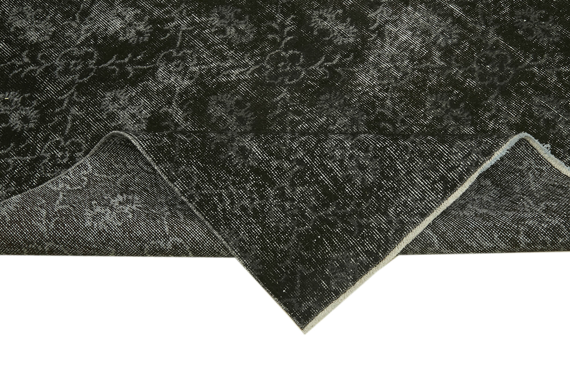 7 x 11 Black Overdyed Rug - 5956