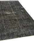 5 x 9 Black Overdyed Rug - 5958