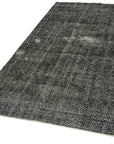 5 x 9 Black Overdyed Rug - 5958