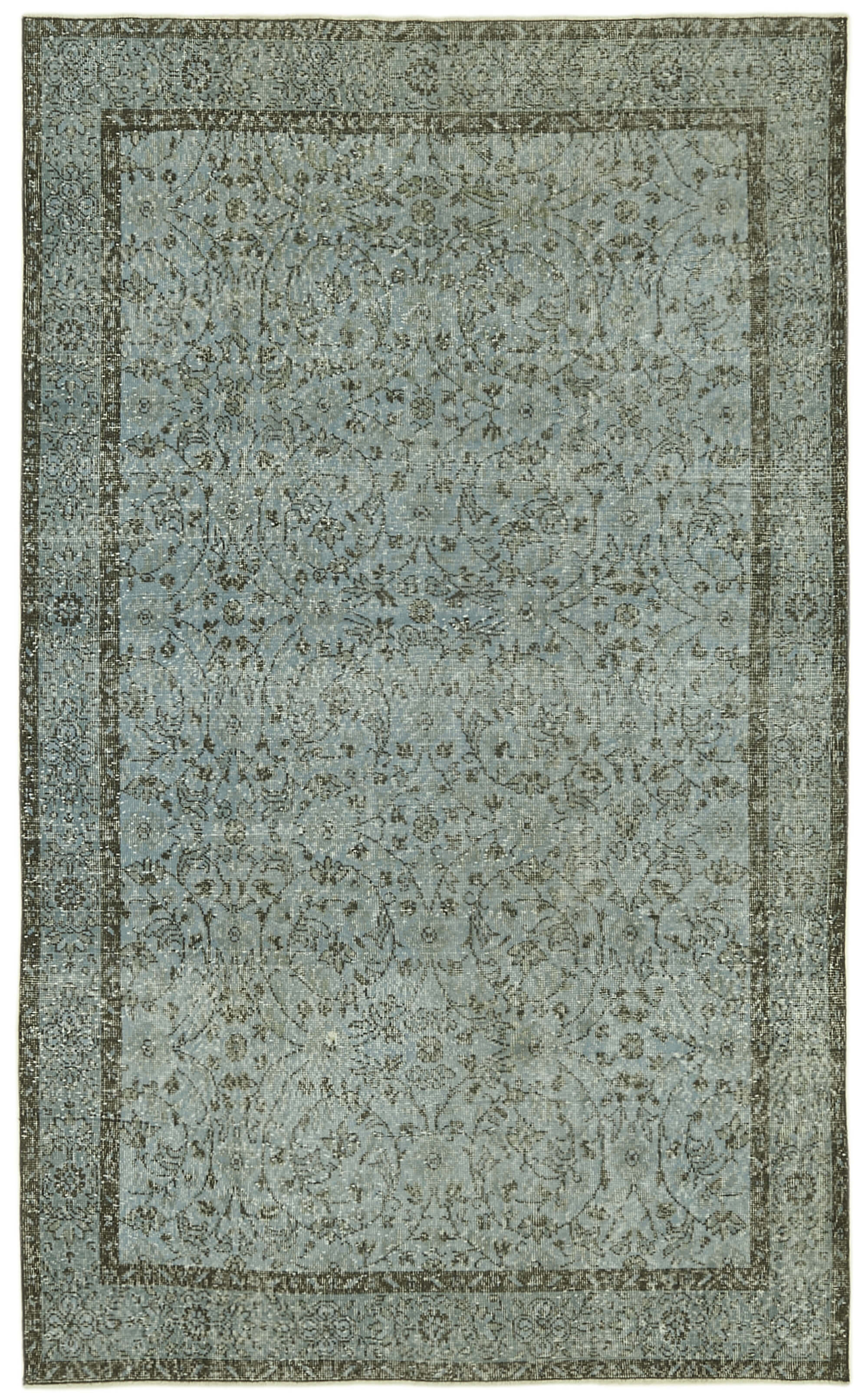 6 x 10 Blue Overdyed Rug - 5960