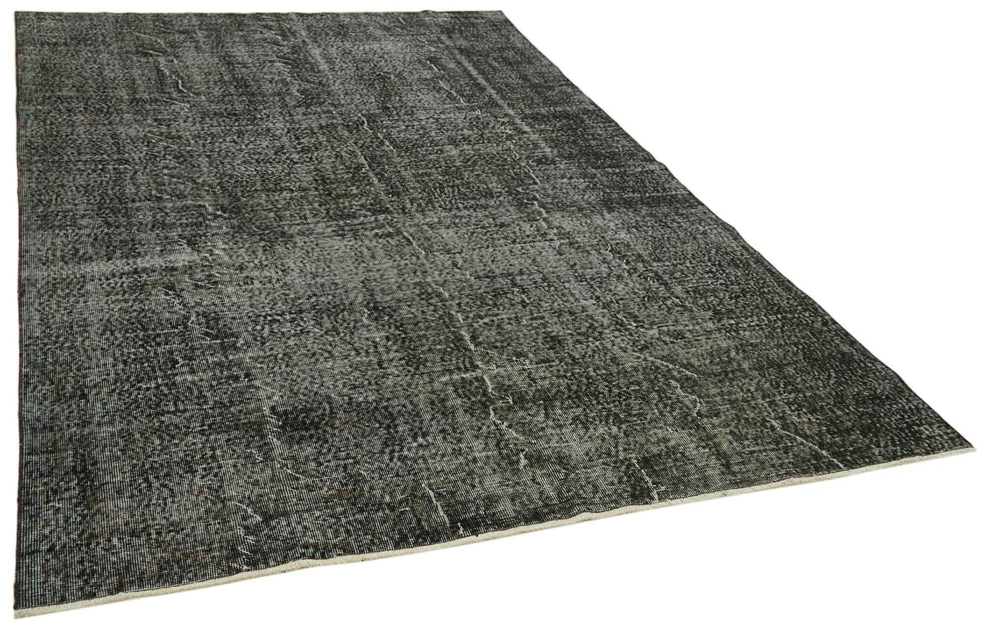 7 x 10 Black Overdyed Rug - 5964