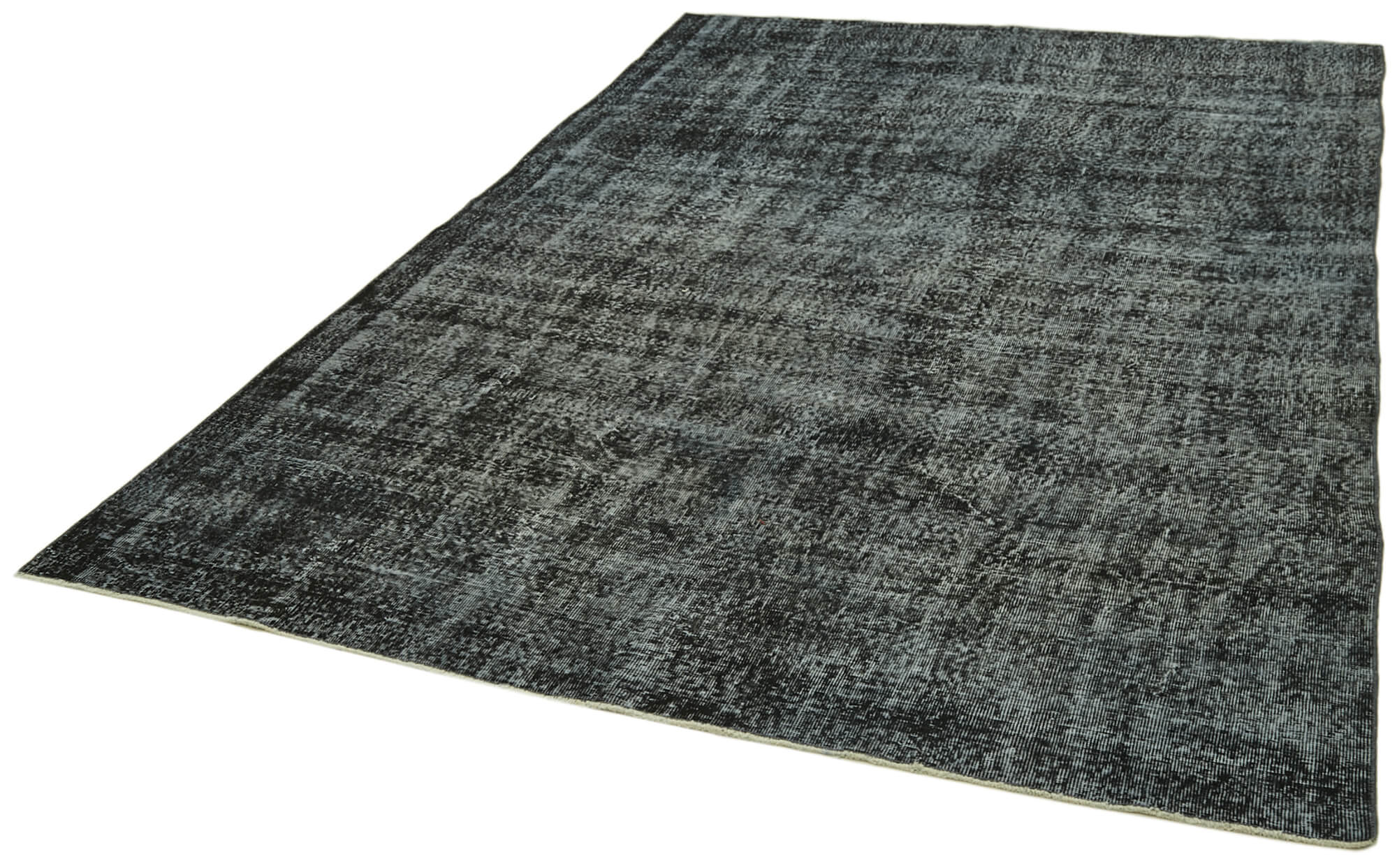 6 x 10 Black Overdyed Rug - 5969