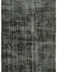 6 x 9 Black Overdyed Rug - 5982