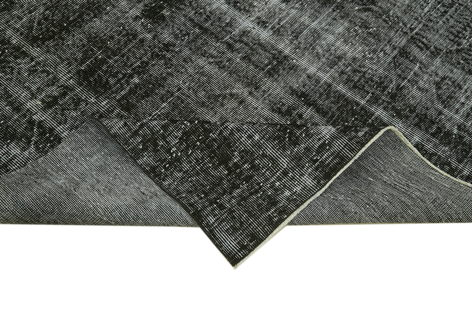 6 x 9 Black Overdyed Rug - 5982