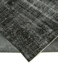 6 x 9 Black Overdyed Rug - 5982