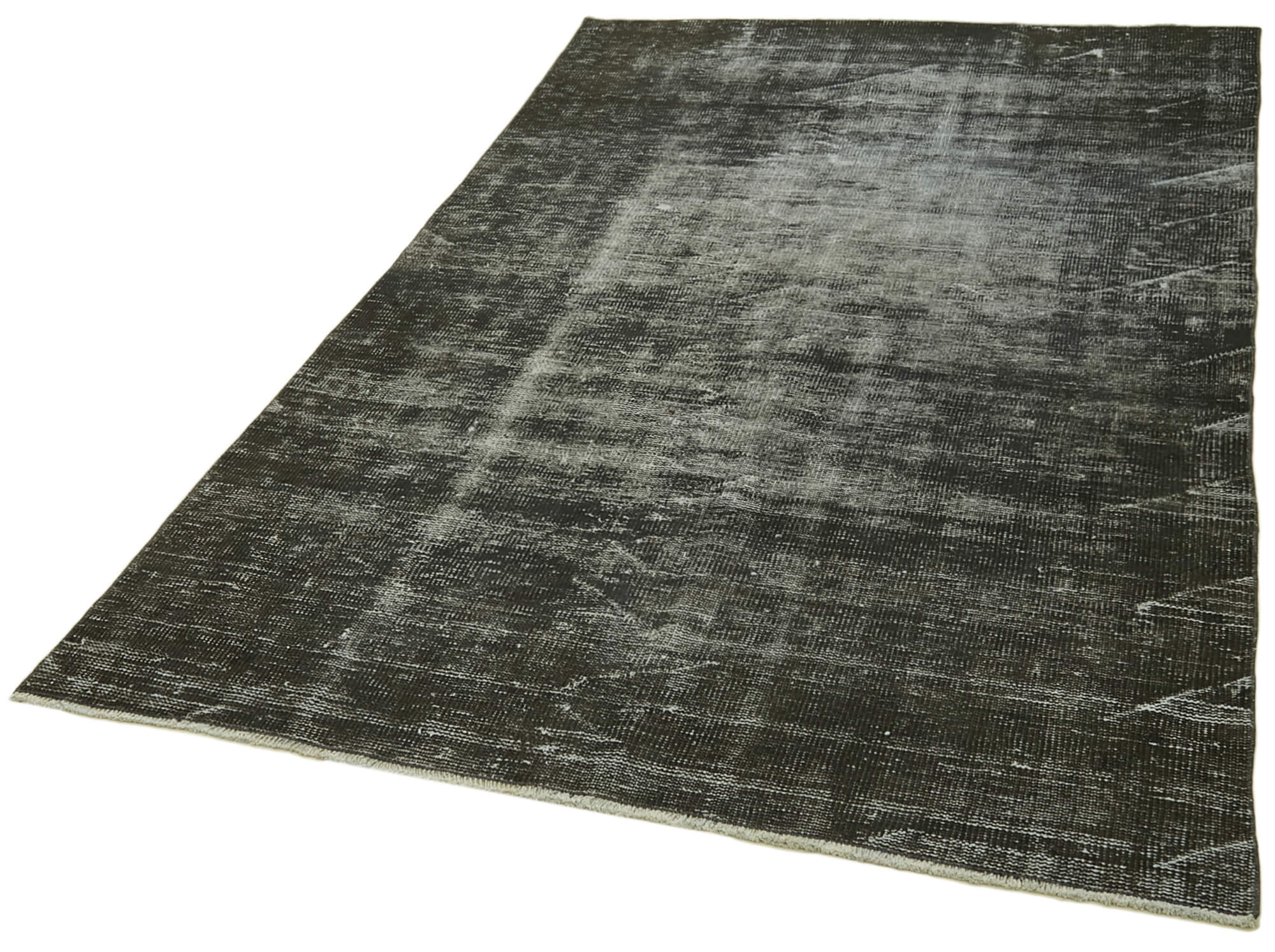 5 x 8 Black Overdyed Rug - 5984