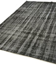 7 x 10 Black Overdyed Rug - 5986