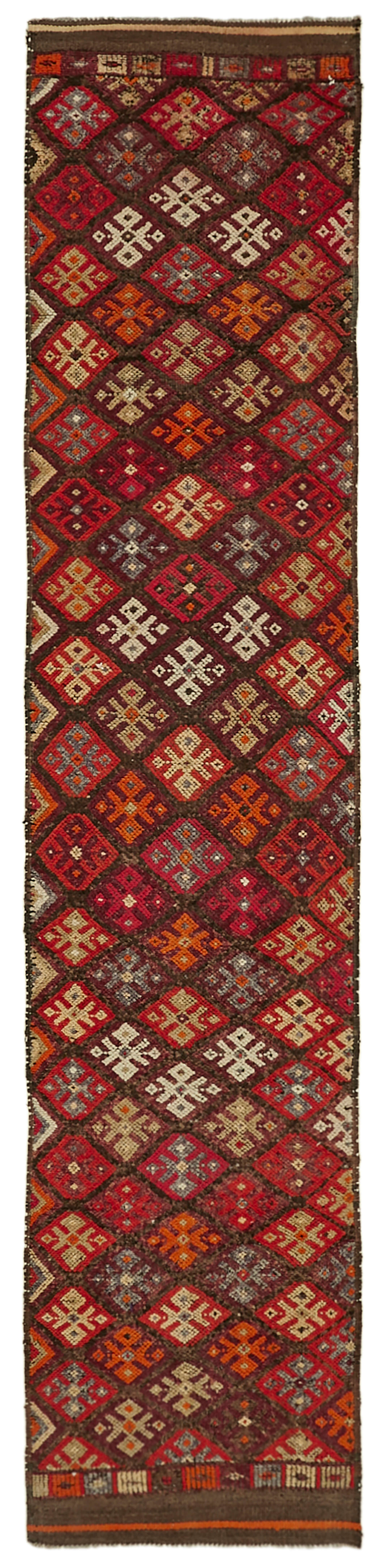 3 x 13 Red Boho Runner Rugs - 5988