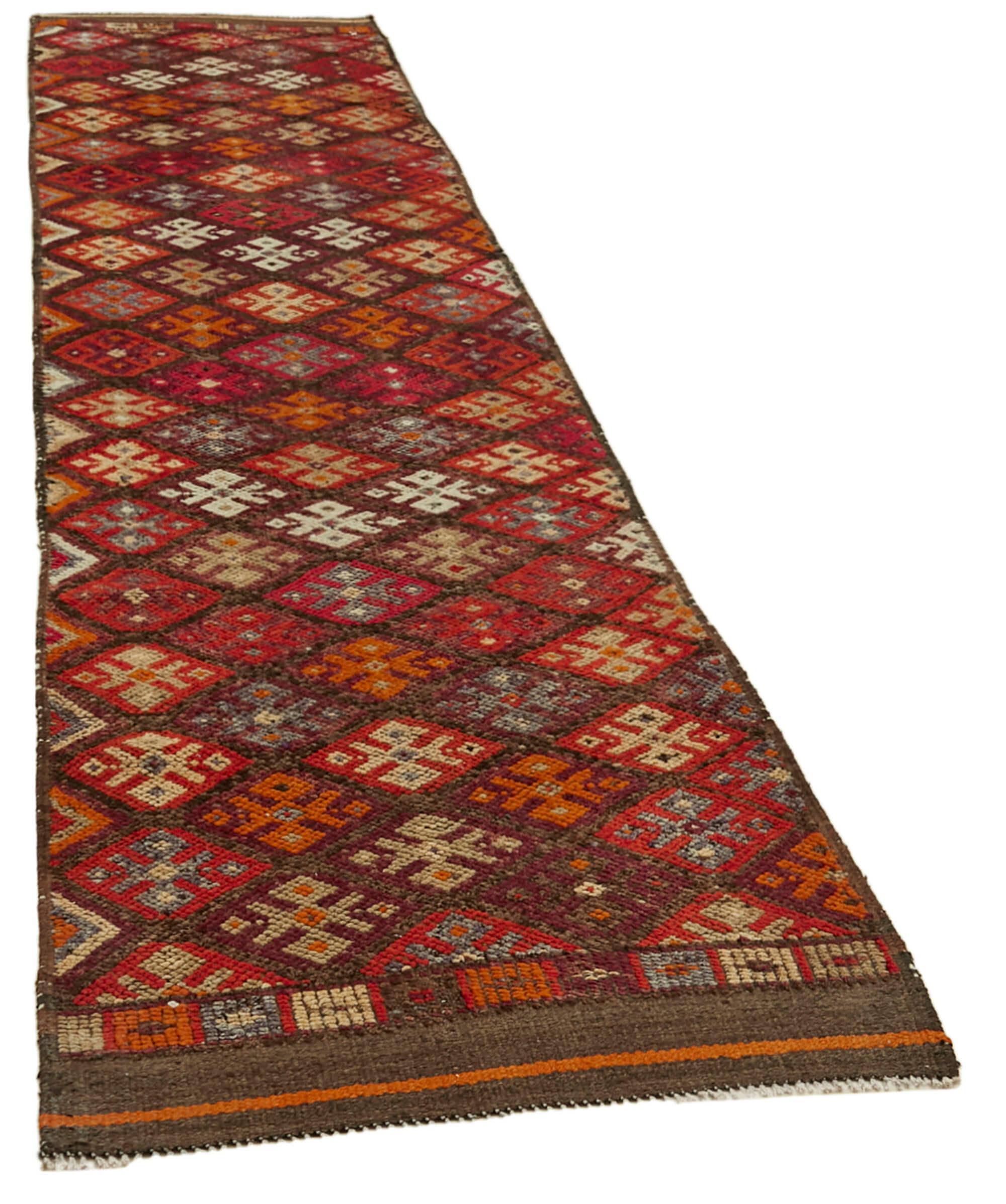 3 x 13 Red Boho Runner Rugs - 5988