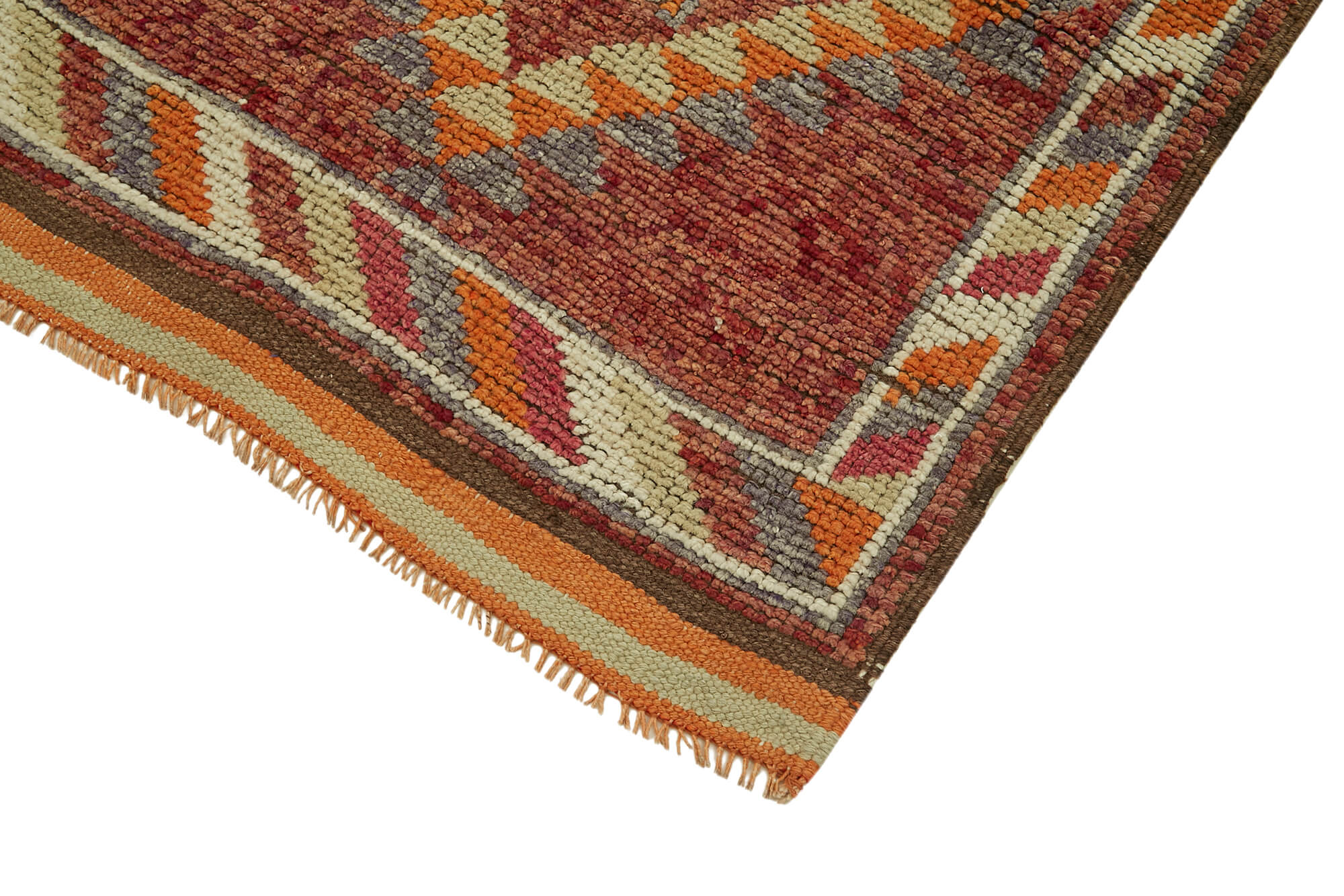 3 x 12 Red Boho Runner Rugs - 5989