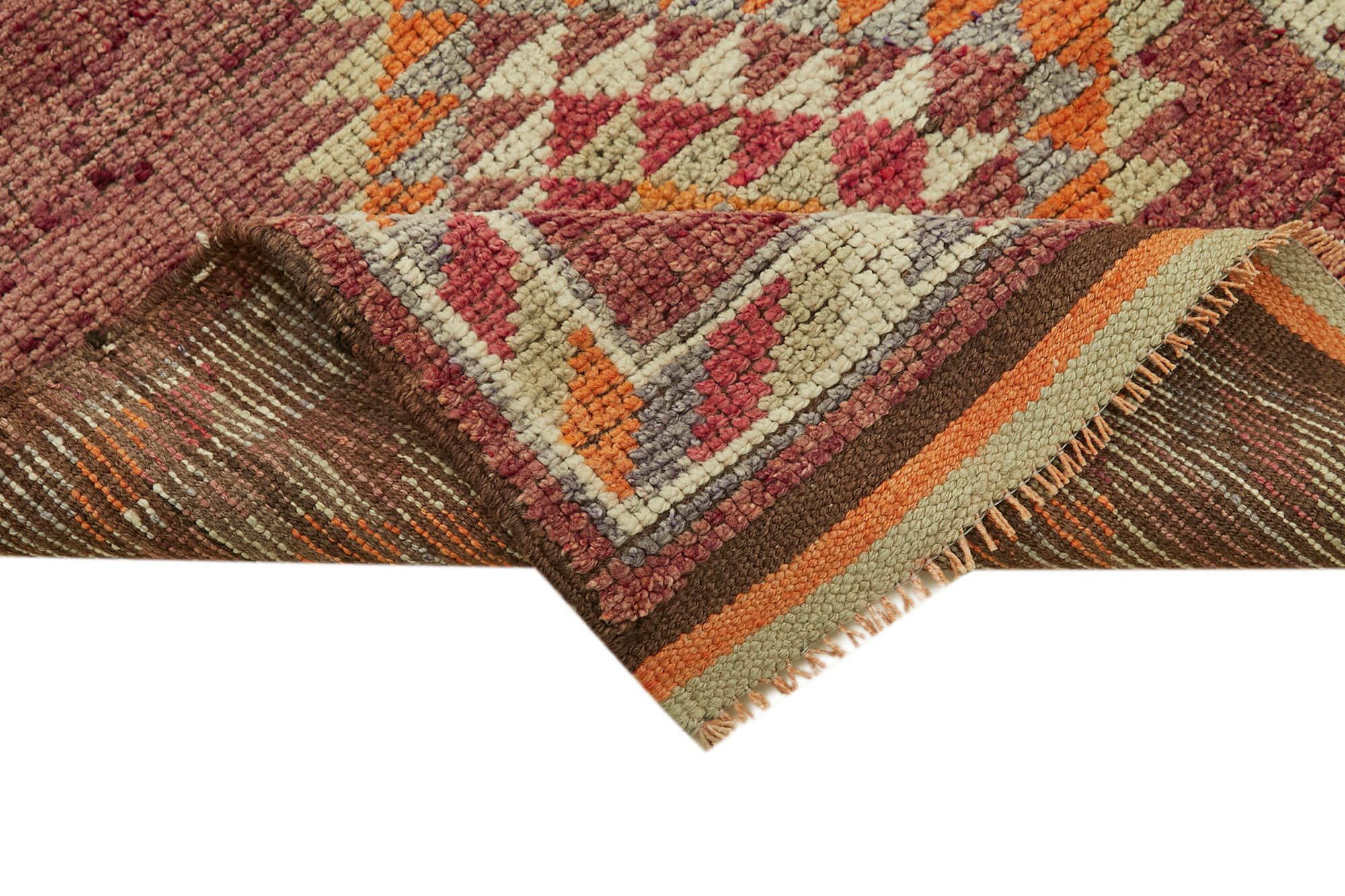 3 x 12 Red Boho Runner Rugs - 5989