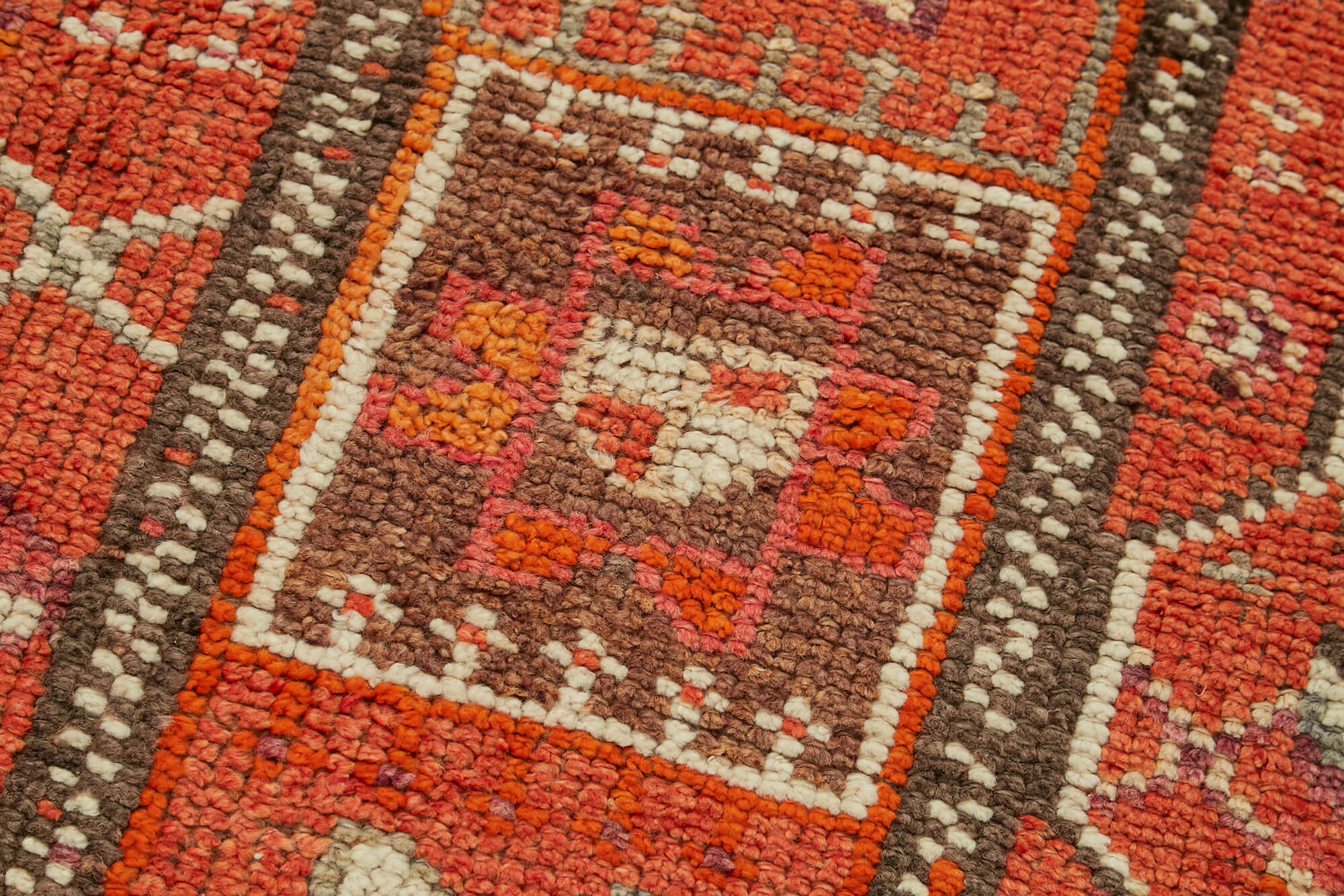 3 x 12 Orange Boho Runner Rugs - 5992