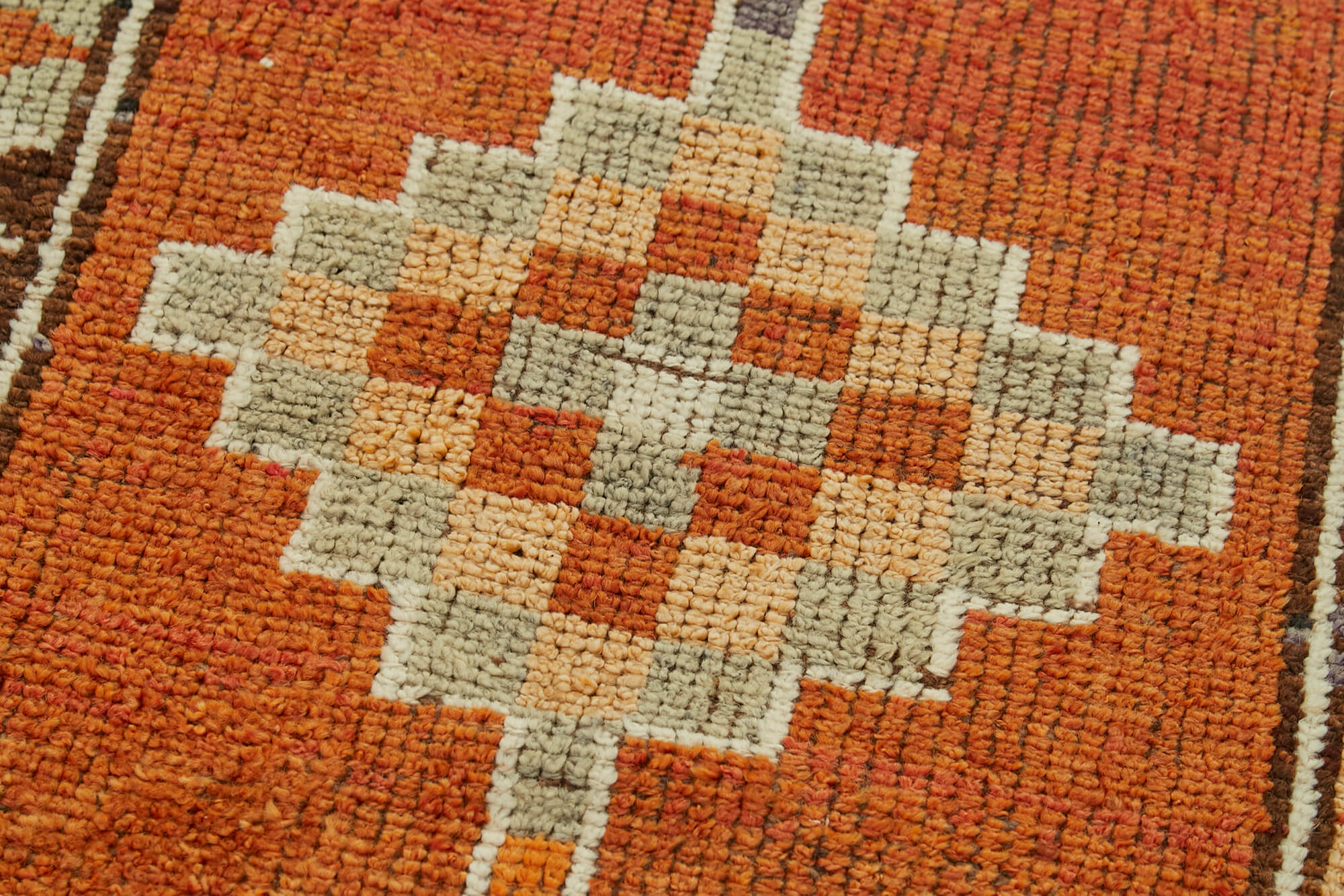 3 x 11 Orange Boho Runner Rugs - 5993