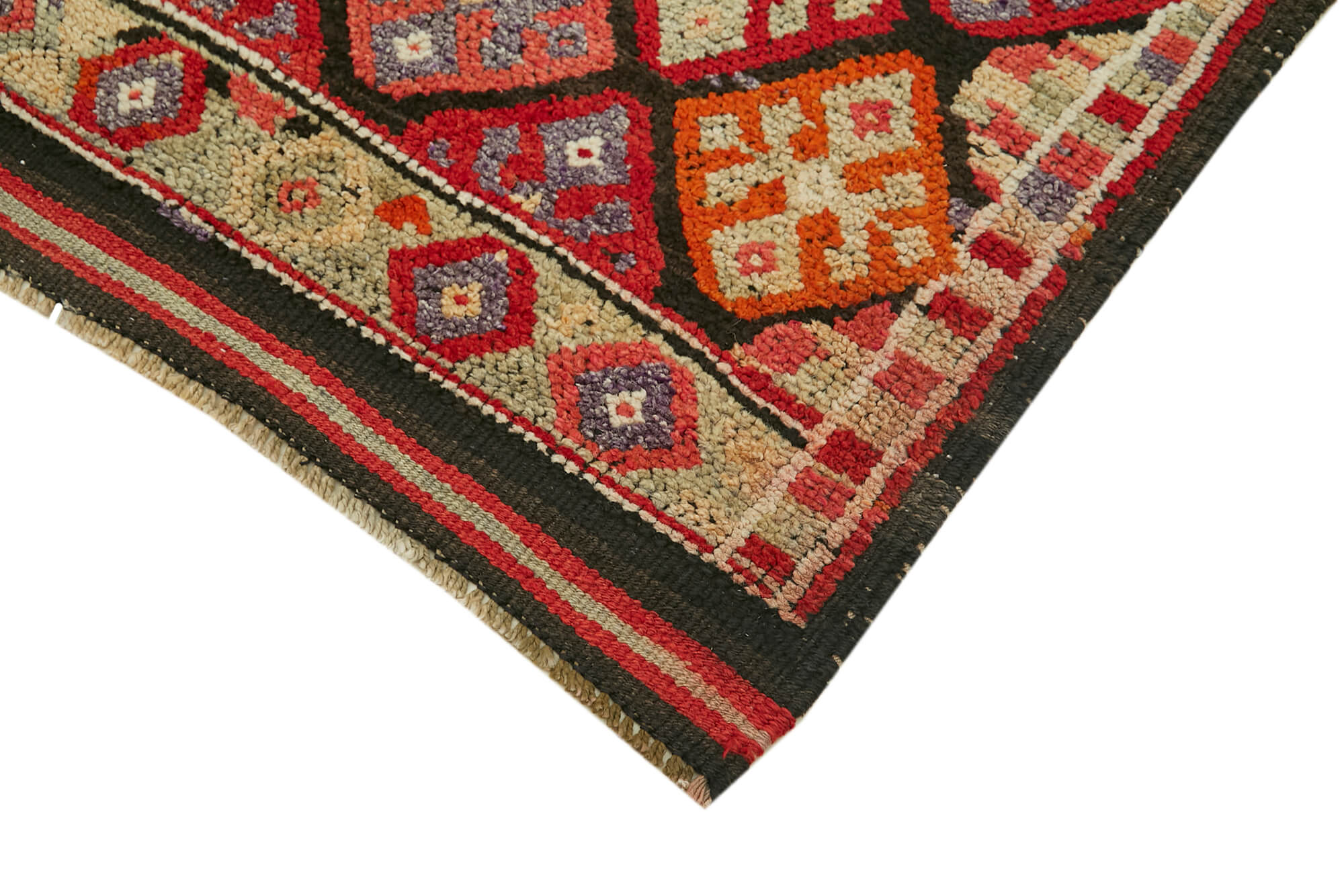 3 x 14 Red Boho Runner Rugs - 5996