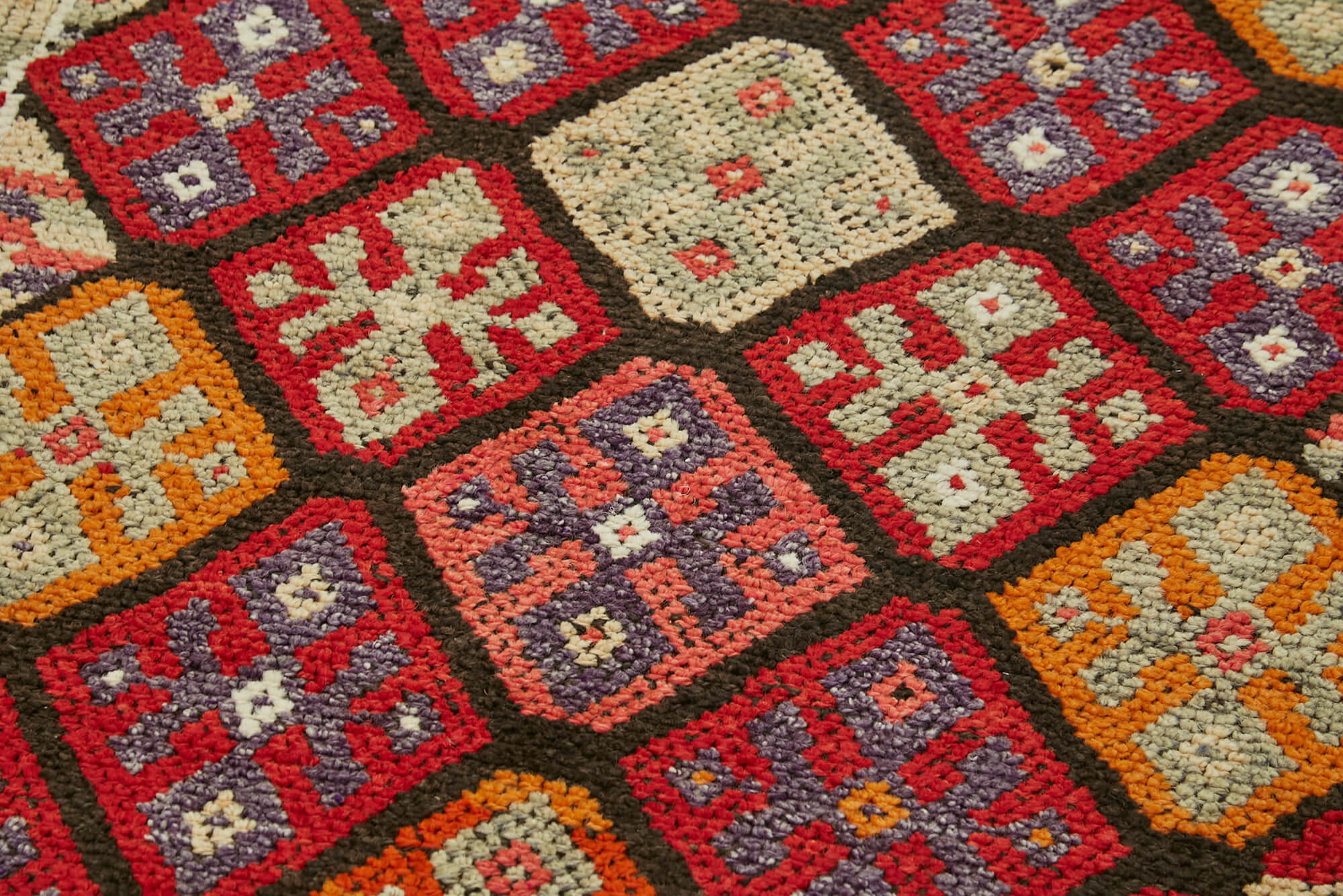 3 x 14 Red Boho Runner Rugs - 5996