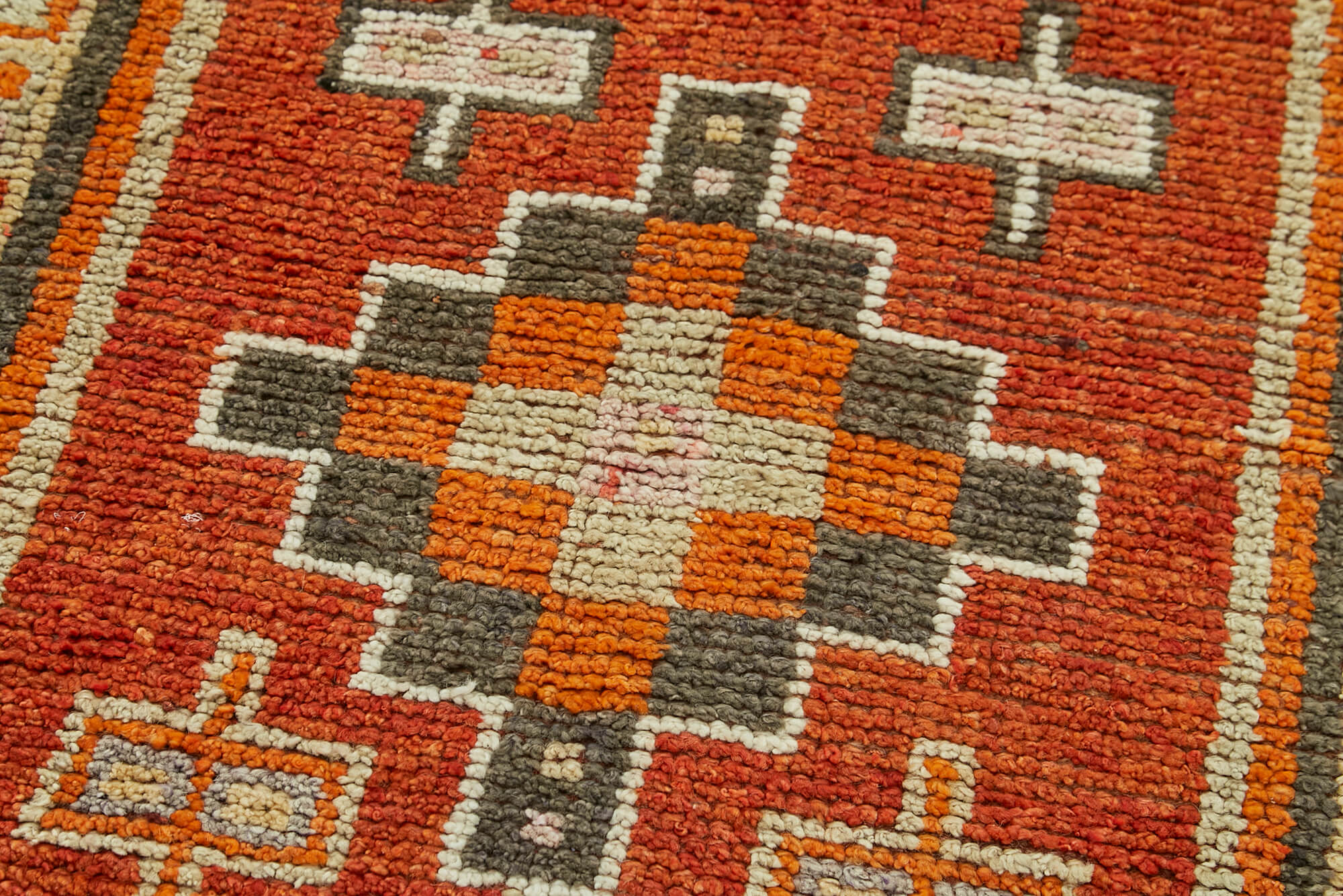 3 x 12 Orange Boho Runner Rugs - 5999