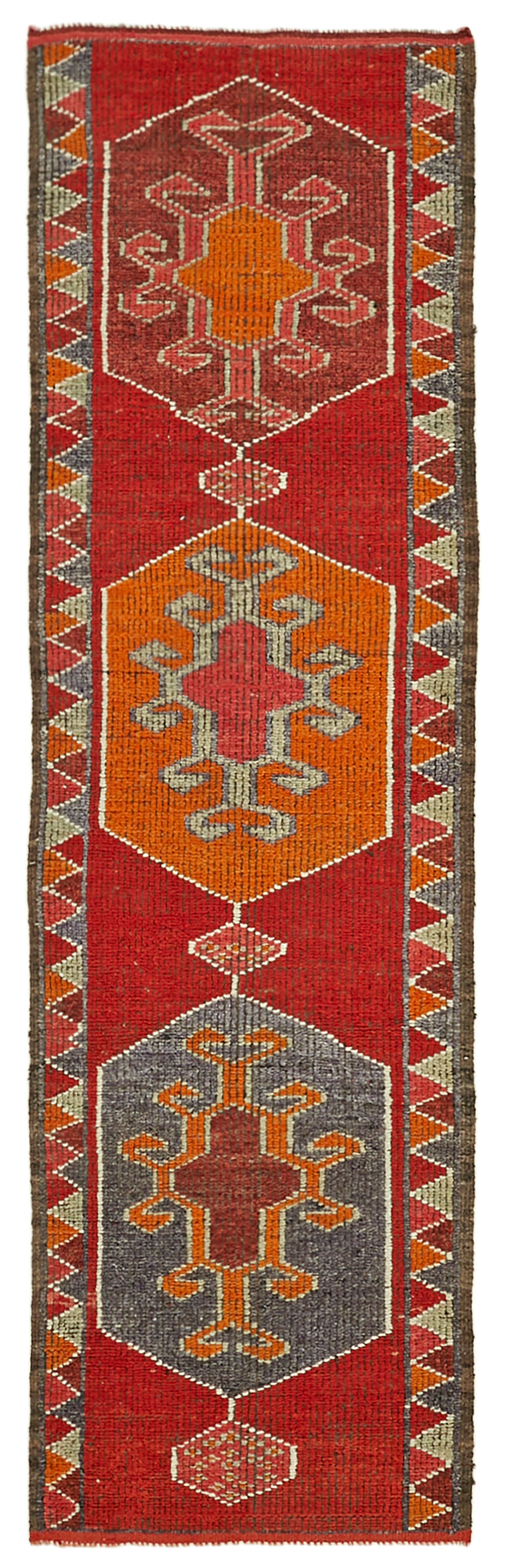 3 x 10 Red Boho Runner Rugs - 6001