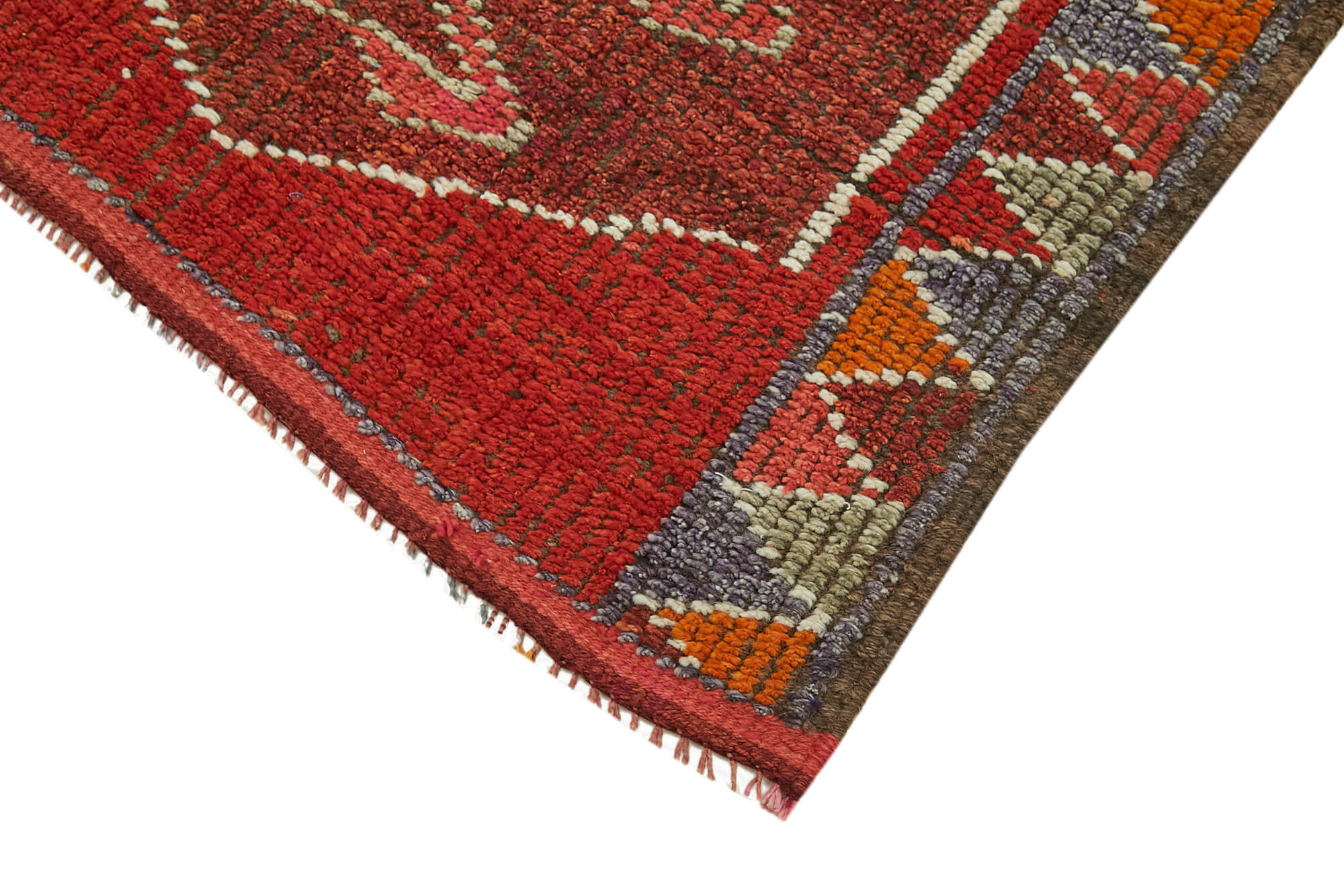 3 x 10 Red Boho Runner Rugs - 6001