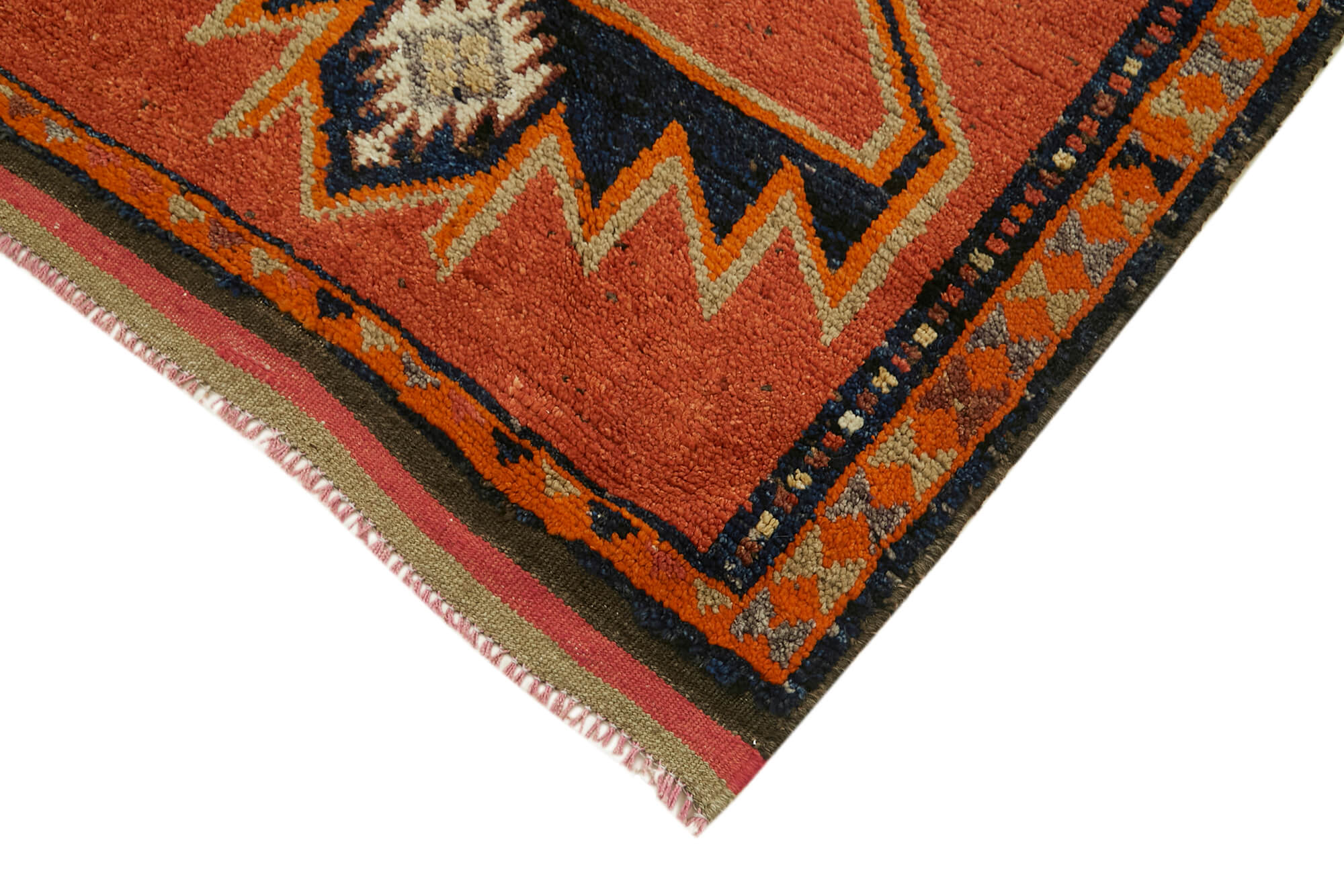 3 x 12 Orange Boho Runner Rugs - 6005