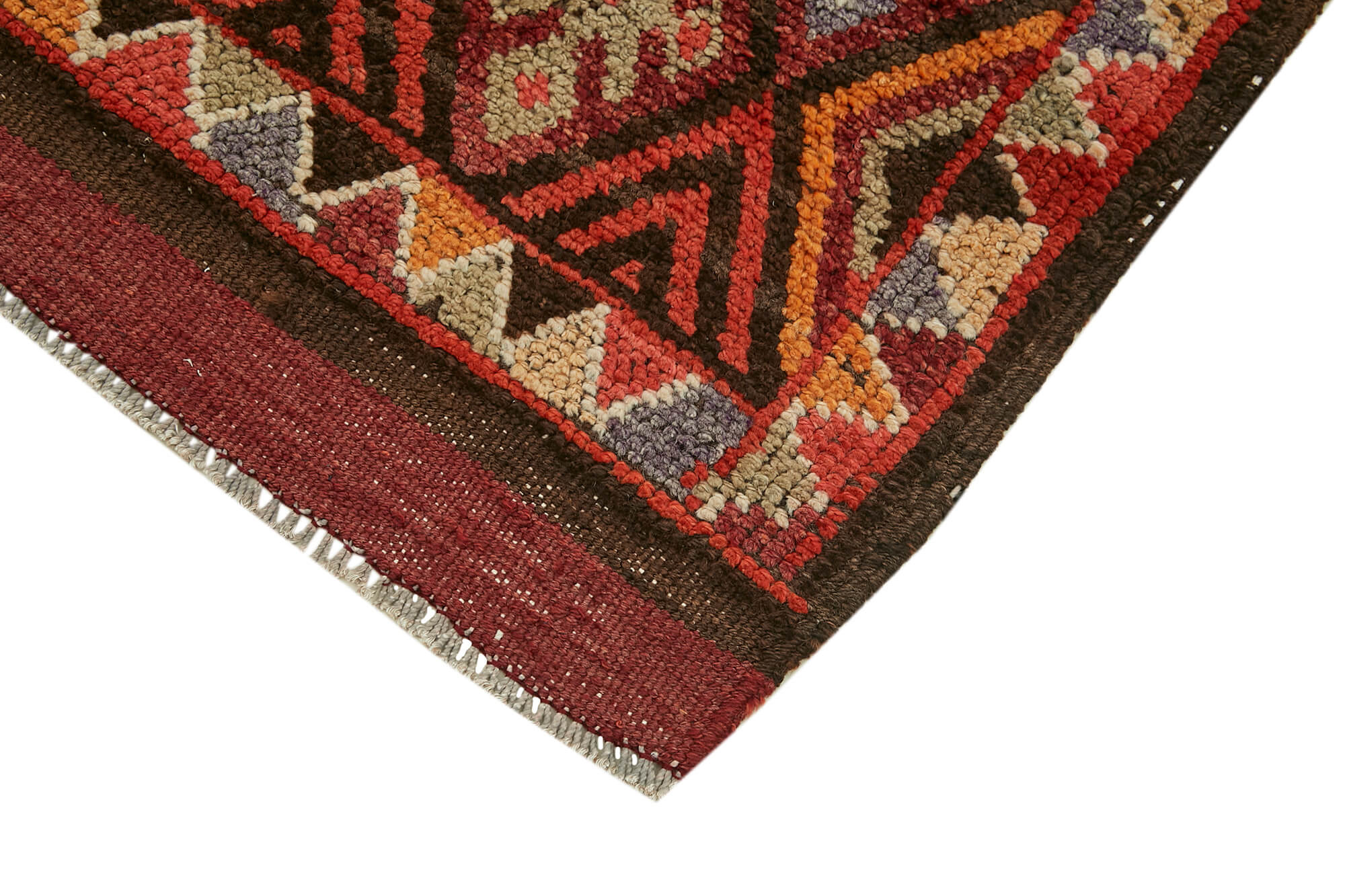 3 x 12 Red Boho Runner Rugs - 6010