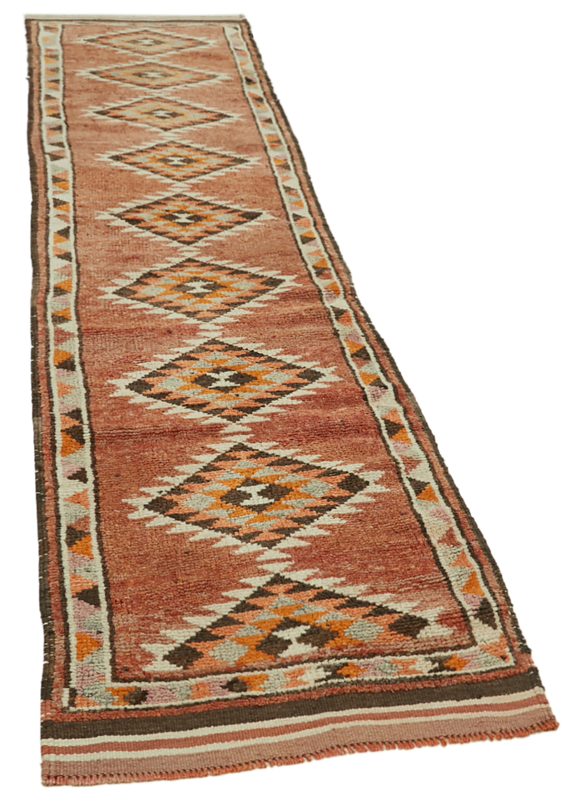 3 x 12 Red Boho Runner Rugs - 6011