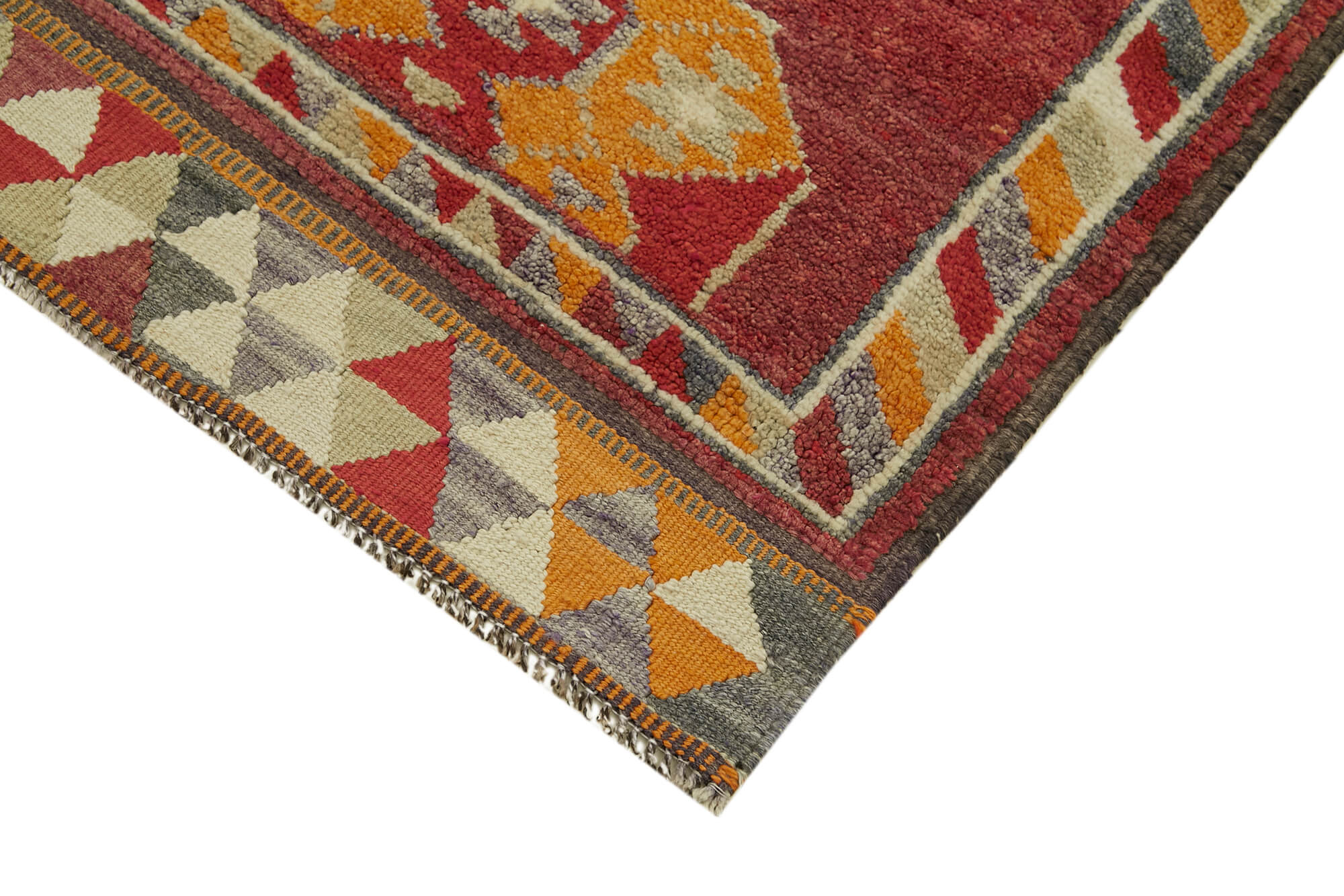 3 x 12 Red Boho Runner Rugs - 6012