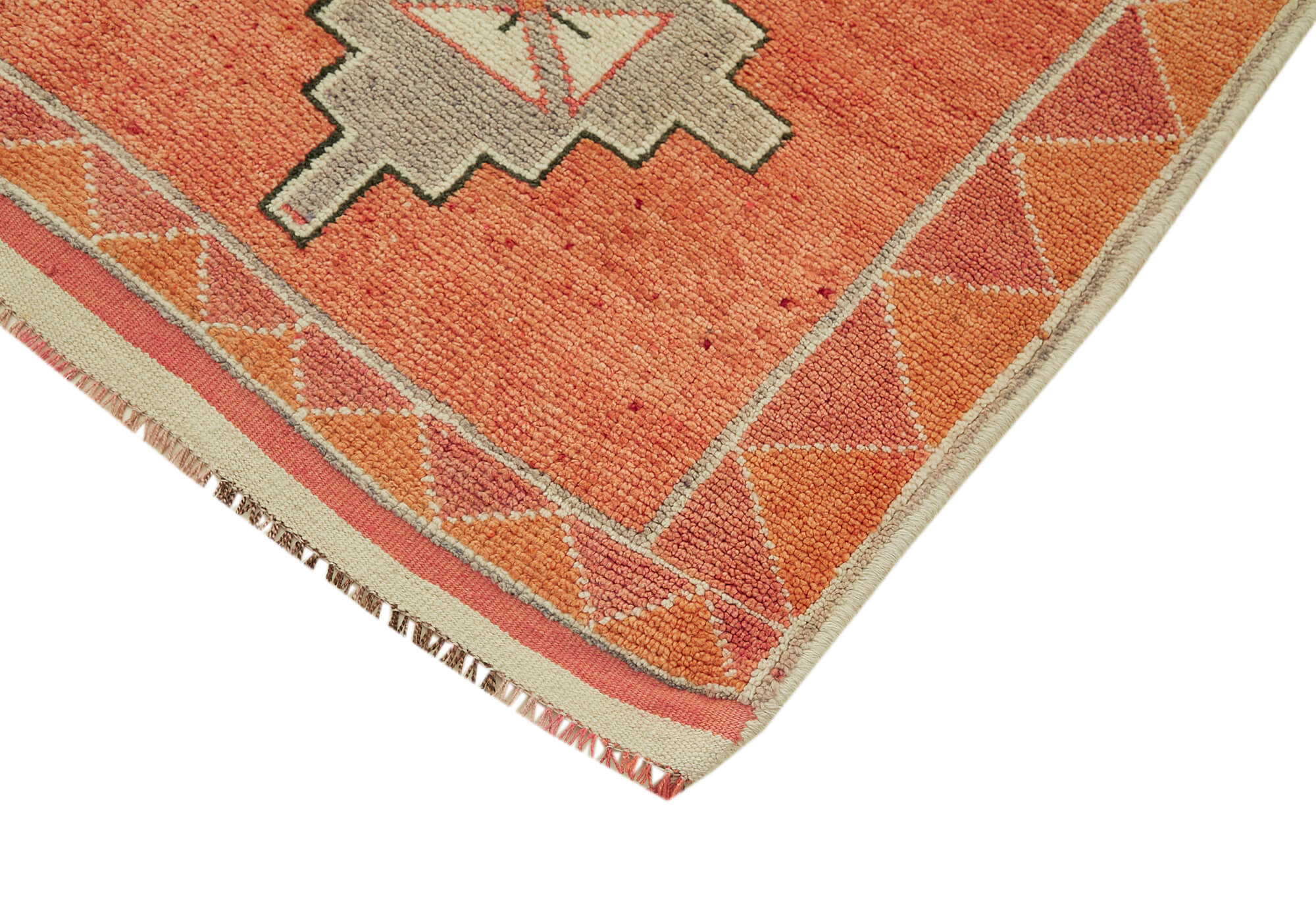 3 x 12 Orange Boho Runner Rugs - 6014