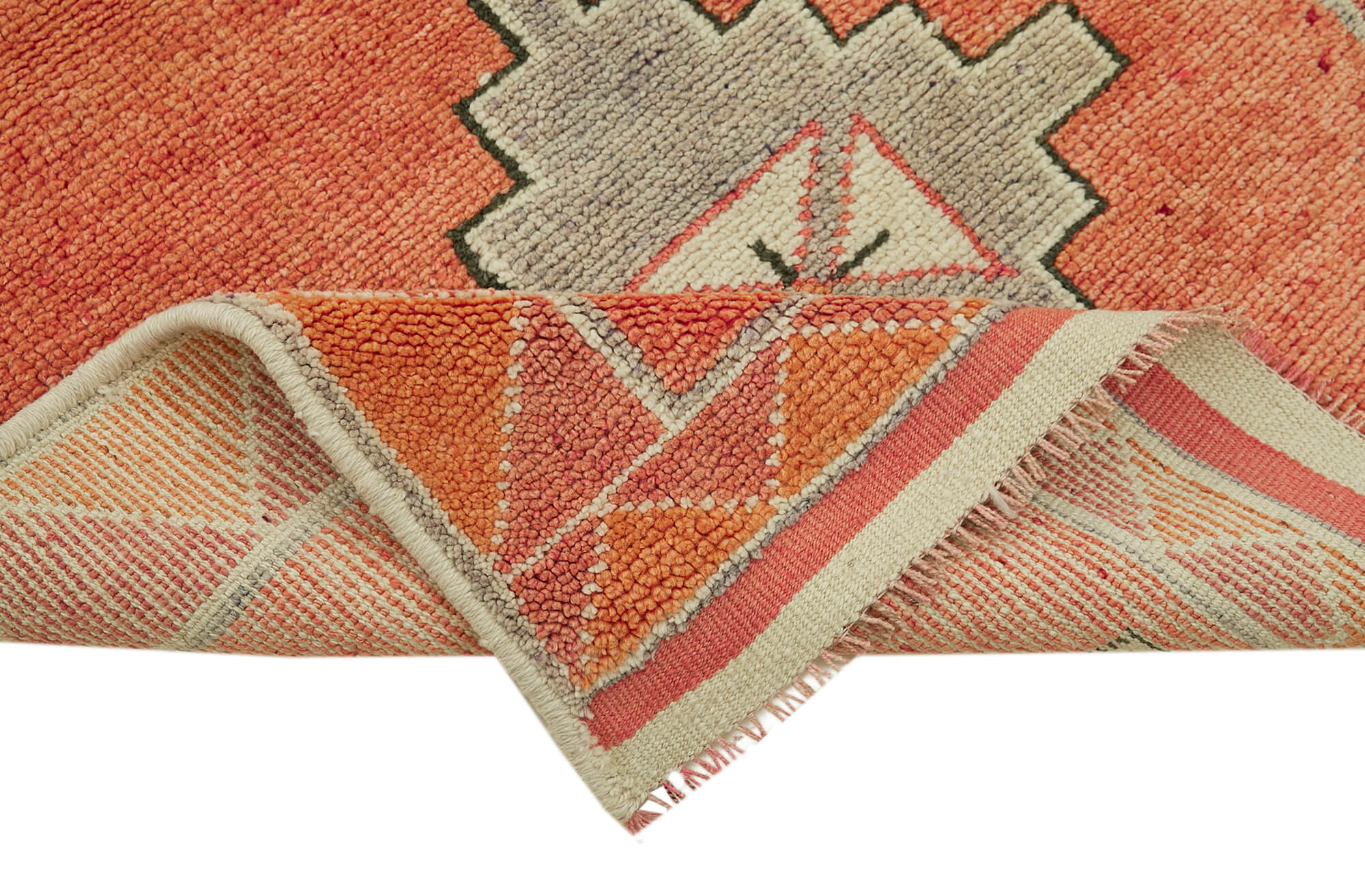 3 x 12 Orange Boho Runner Rugs - 6014