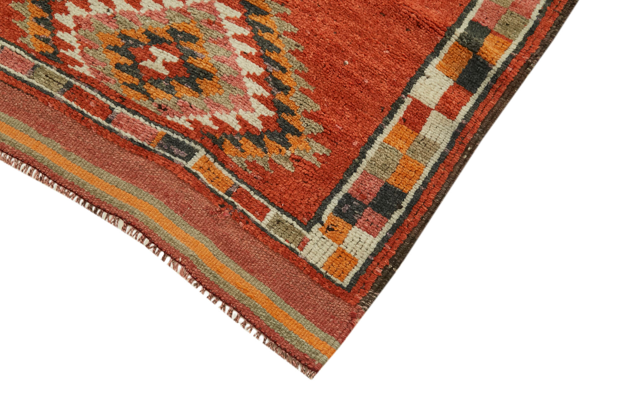 3 x 12 Red Boho Runner Rugs - 6017