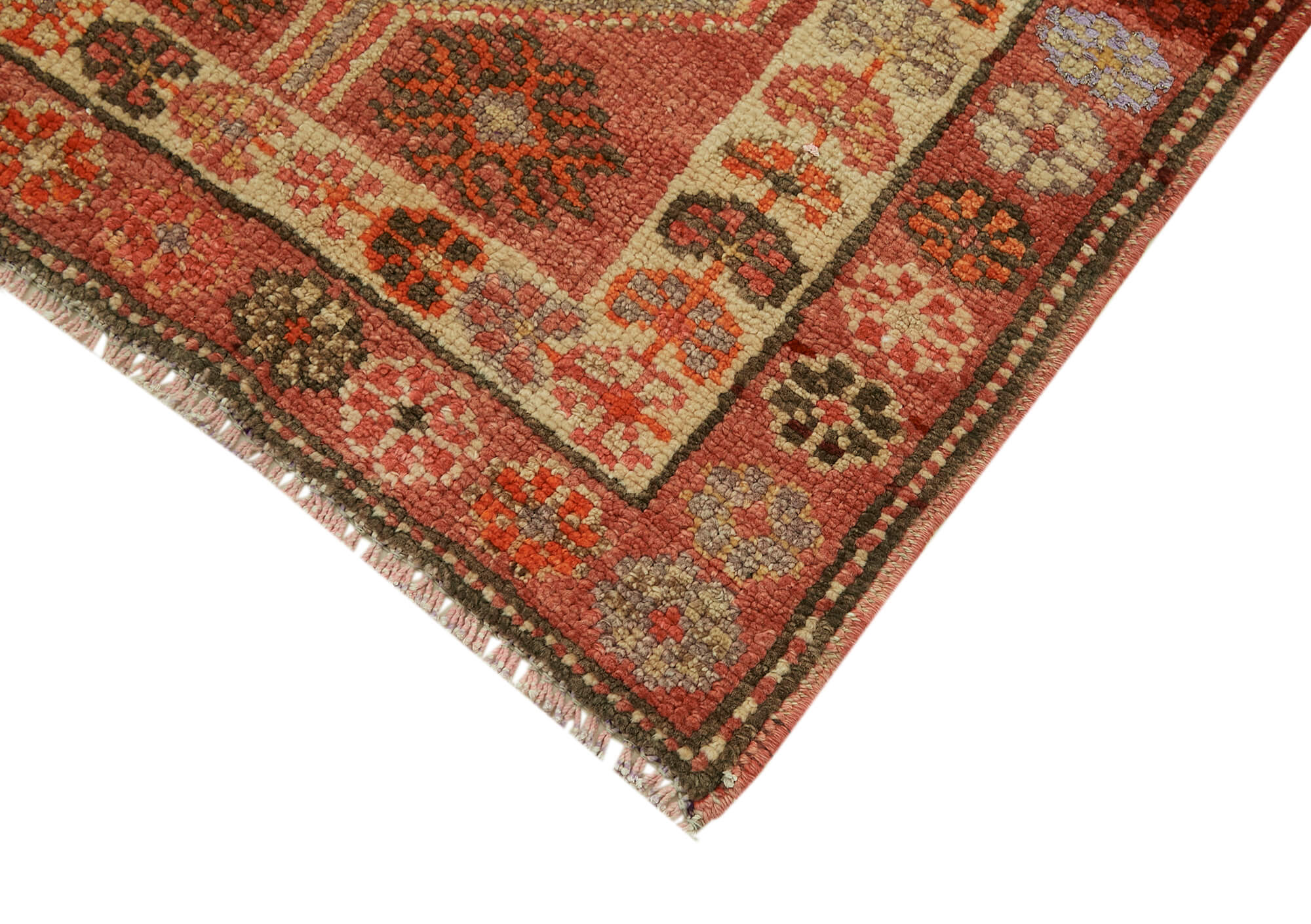 3 x 12 Red Boho Runner Rugs - 6018