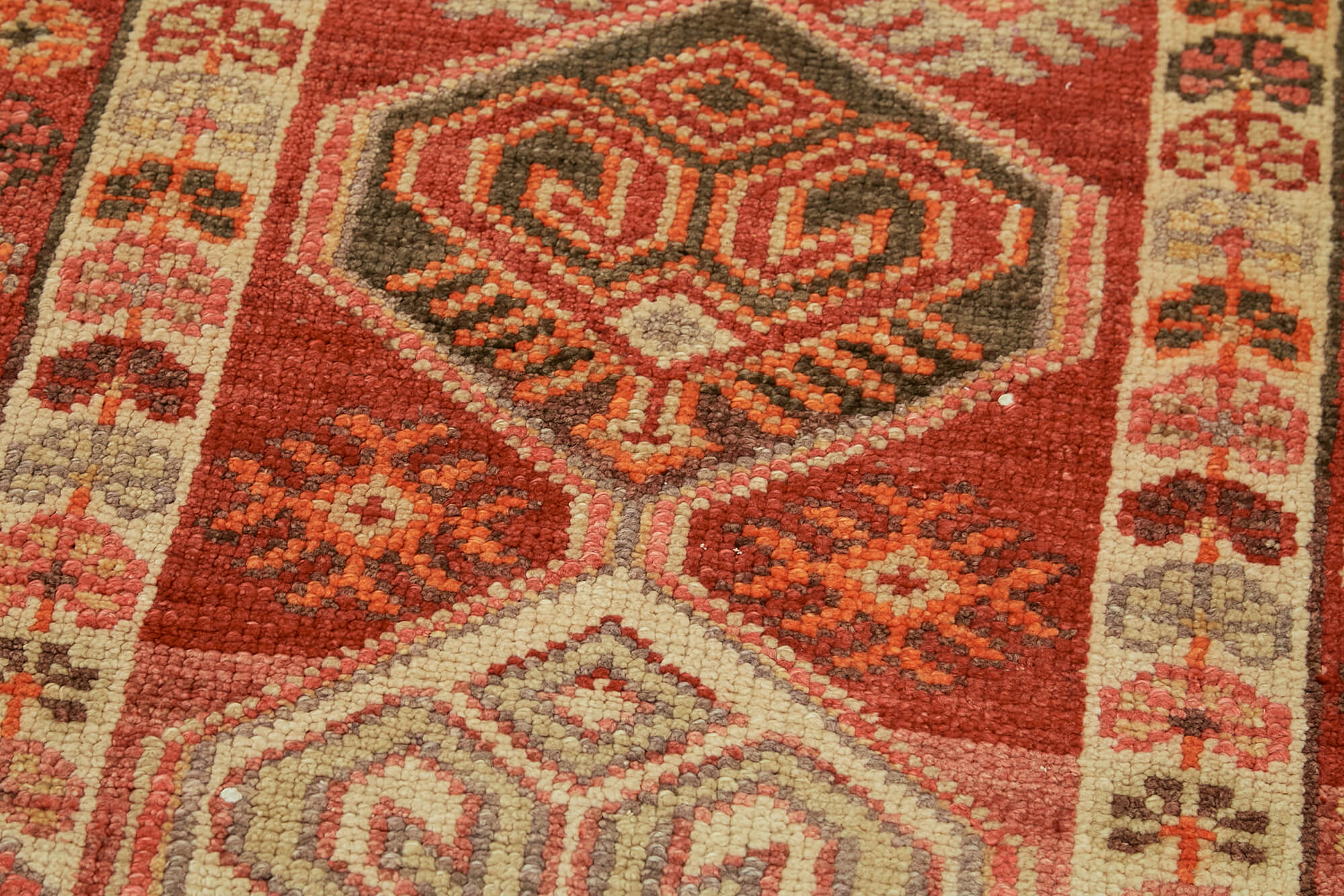 3 x 12 Red Boho Runner Rugs - 6018